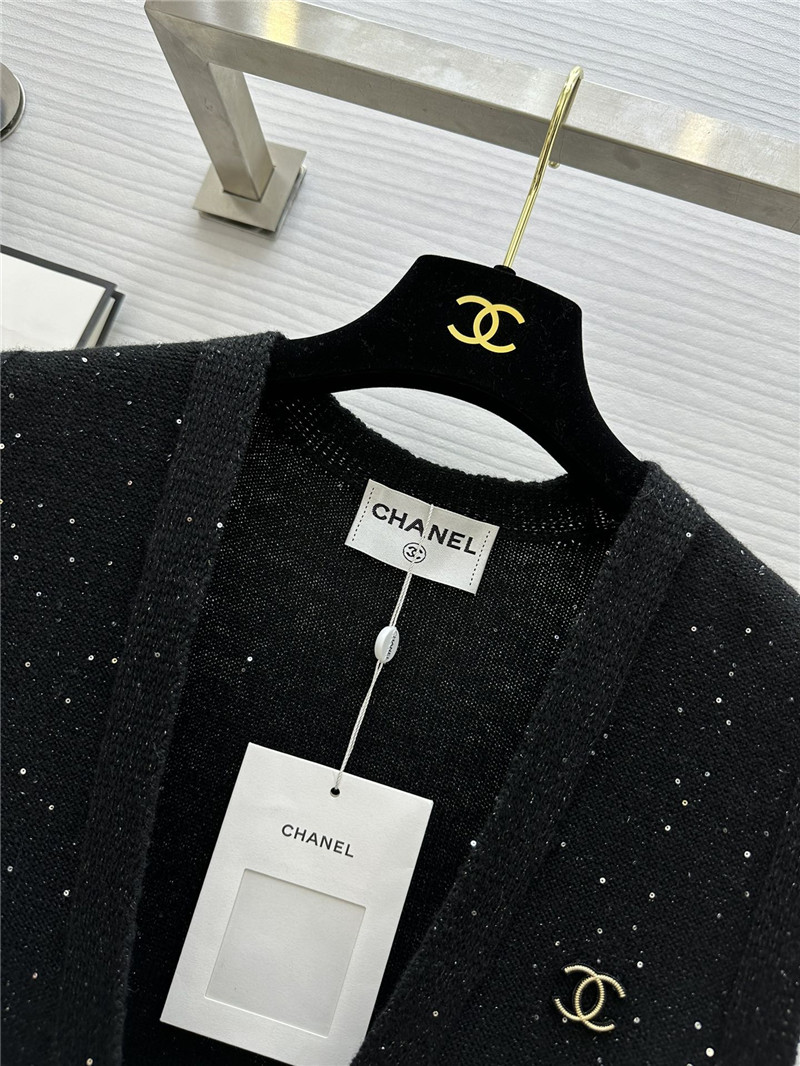 Chanel wool sequin yarn vest replica clothes