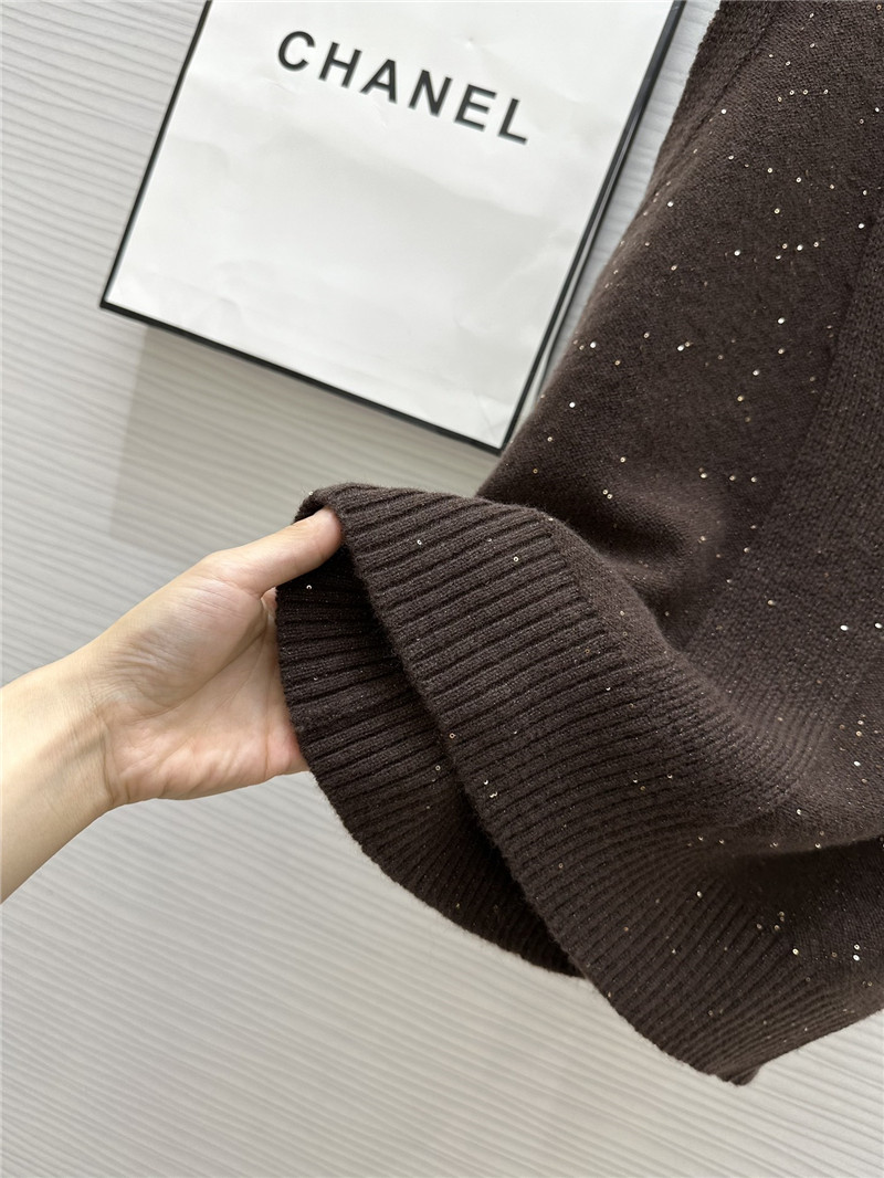 Ch**el wool sequin yarn vest replica clothes