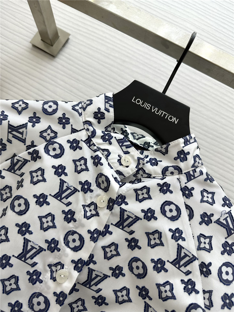 l0vis Vvtt0n lv logo jacquard shirt dress replicas clothes