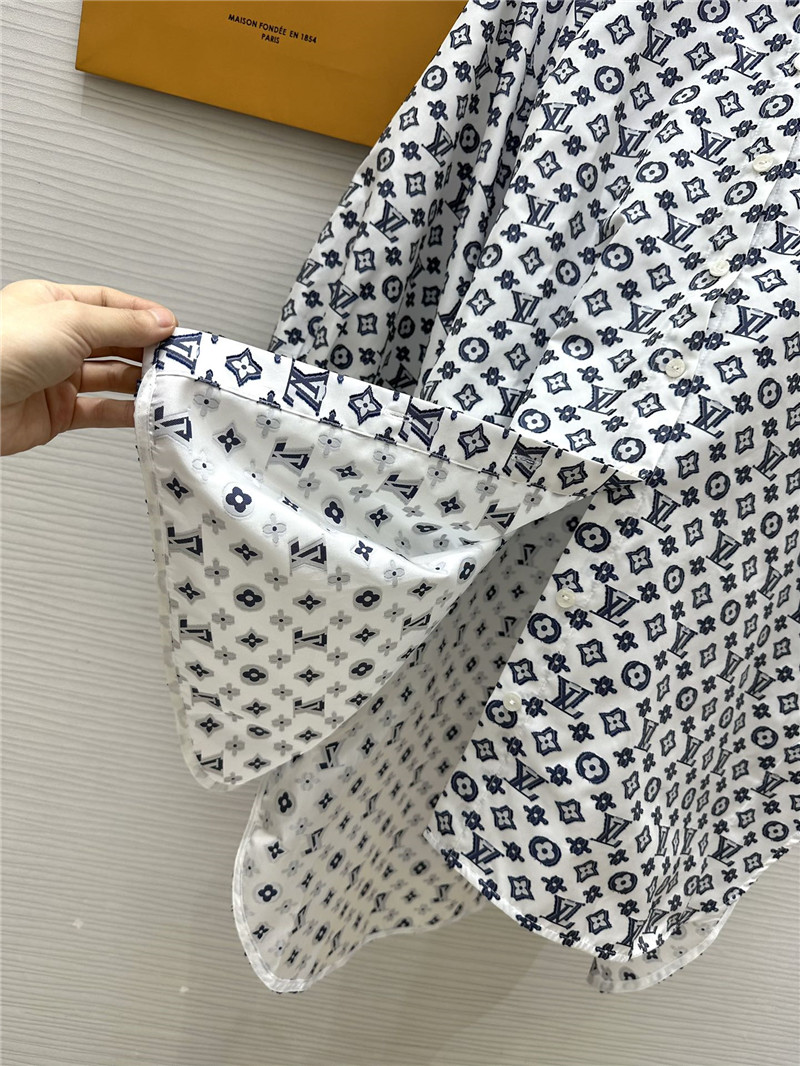 l0vis Vvtt0n lv logo jacquard shirt dress replicas clothes