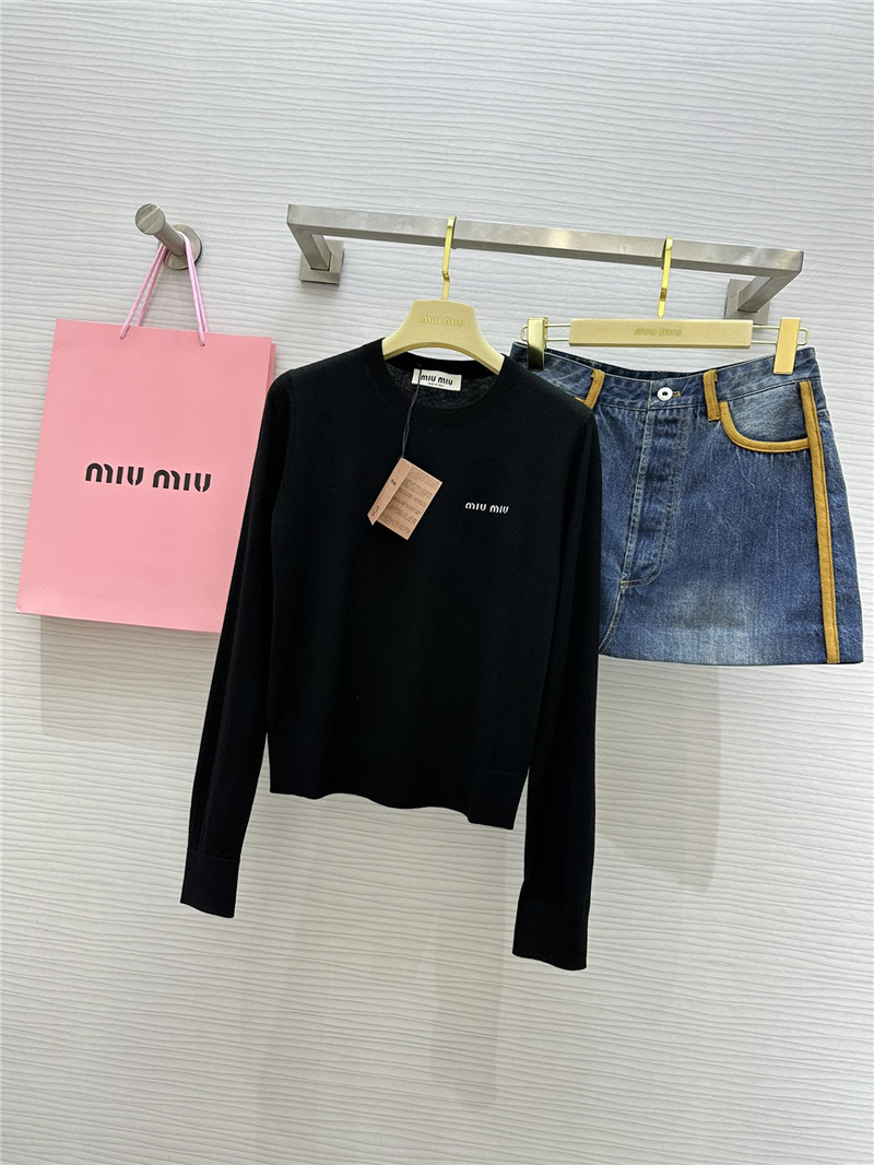 miumiu knitted long-sleeved top replica clothing sites