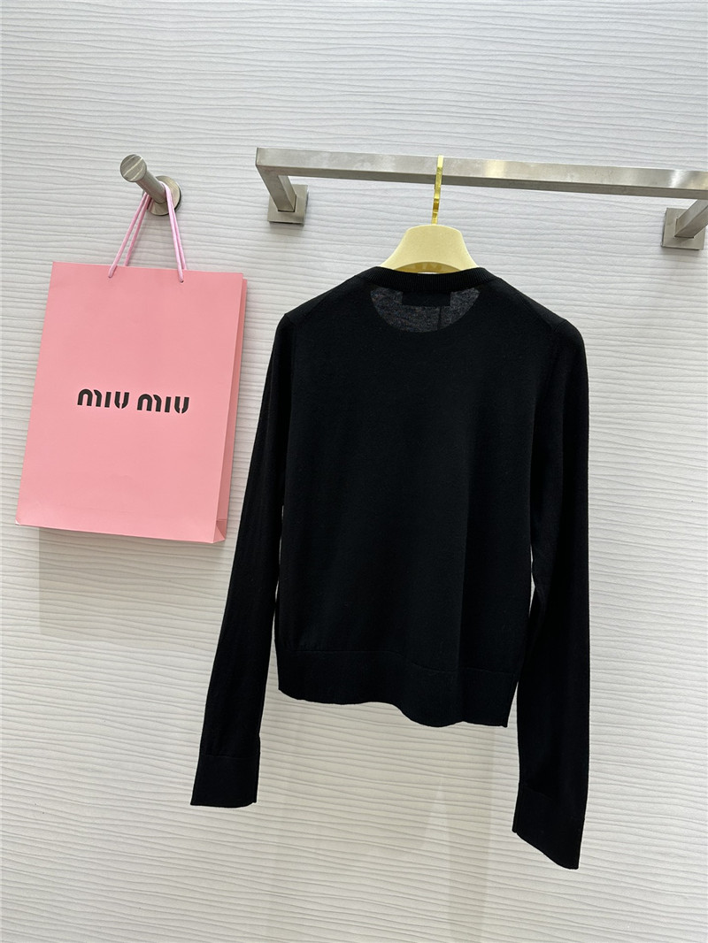 M1um1u knitted long-sleeved top replica clothing sites