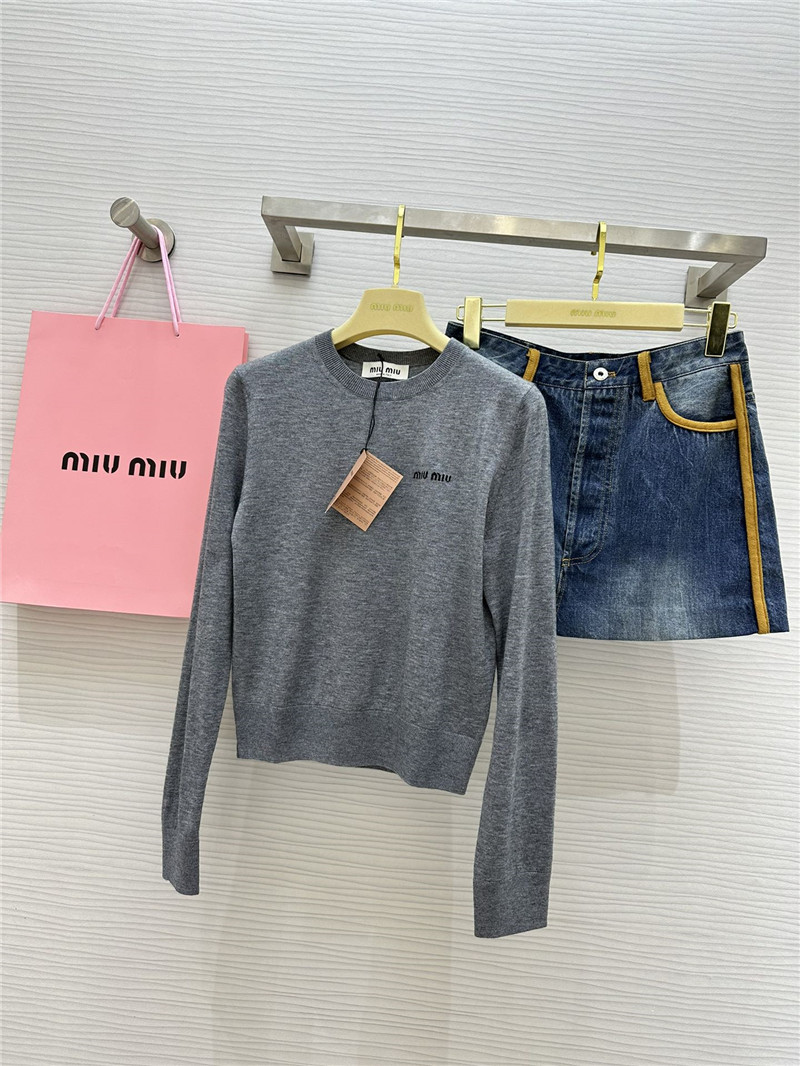 miumiu knitted long-sleeved top replica clothing sites