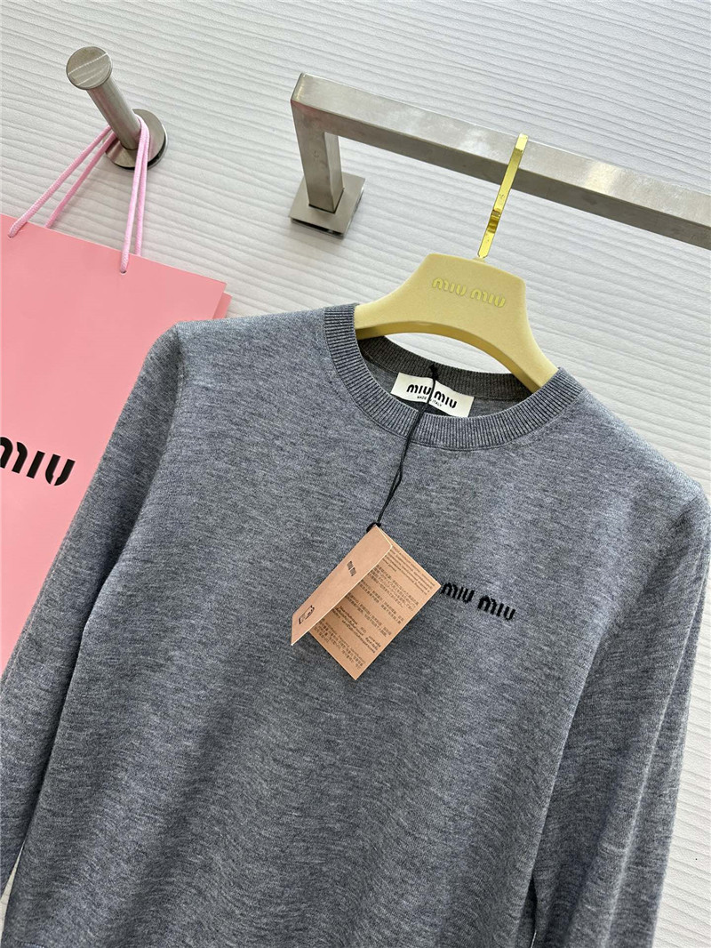 M1um1u knitted long-sleeved top replica clothing sites