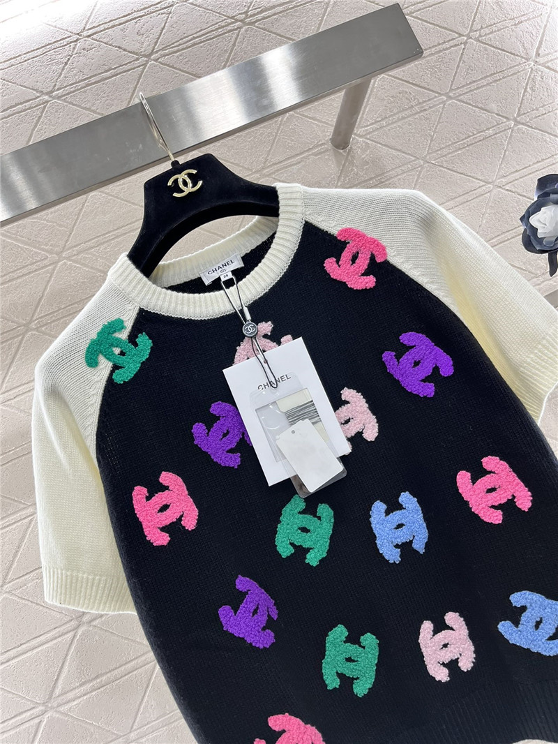 Chanel knitted short-sleeved sweater replica clothing sites