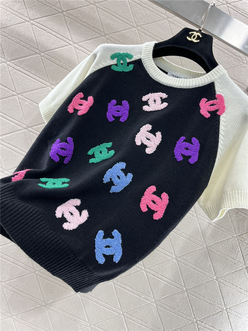 Chanel knitted short-sleeved sweater replica clothing sites