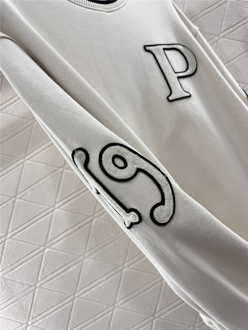 prada round neck embroidered sweatshirt replica clothing sites