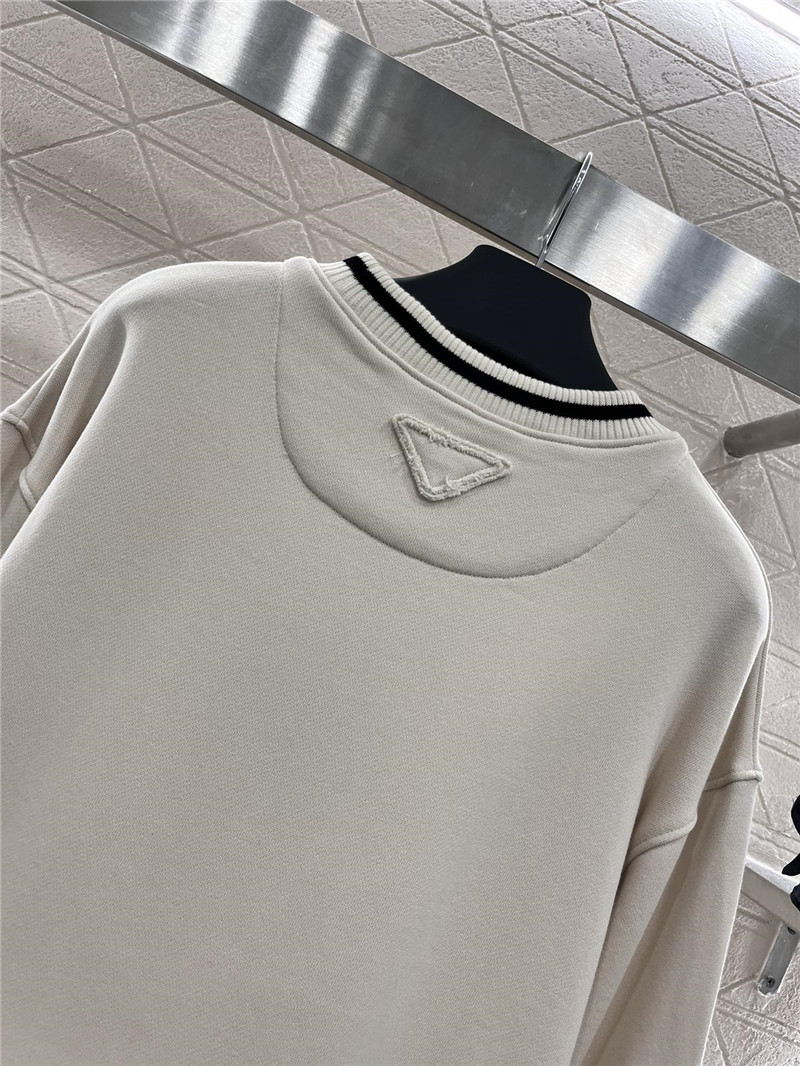 prada round neck embroidered sweatshirt replica clothing sites