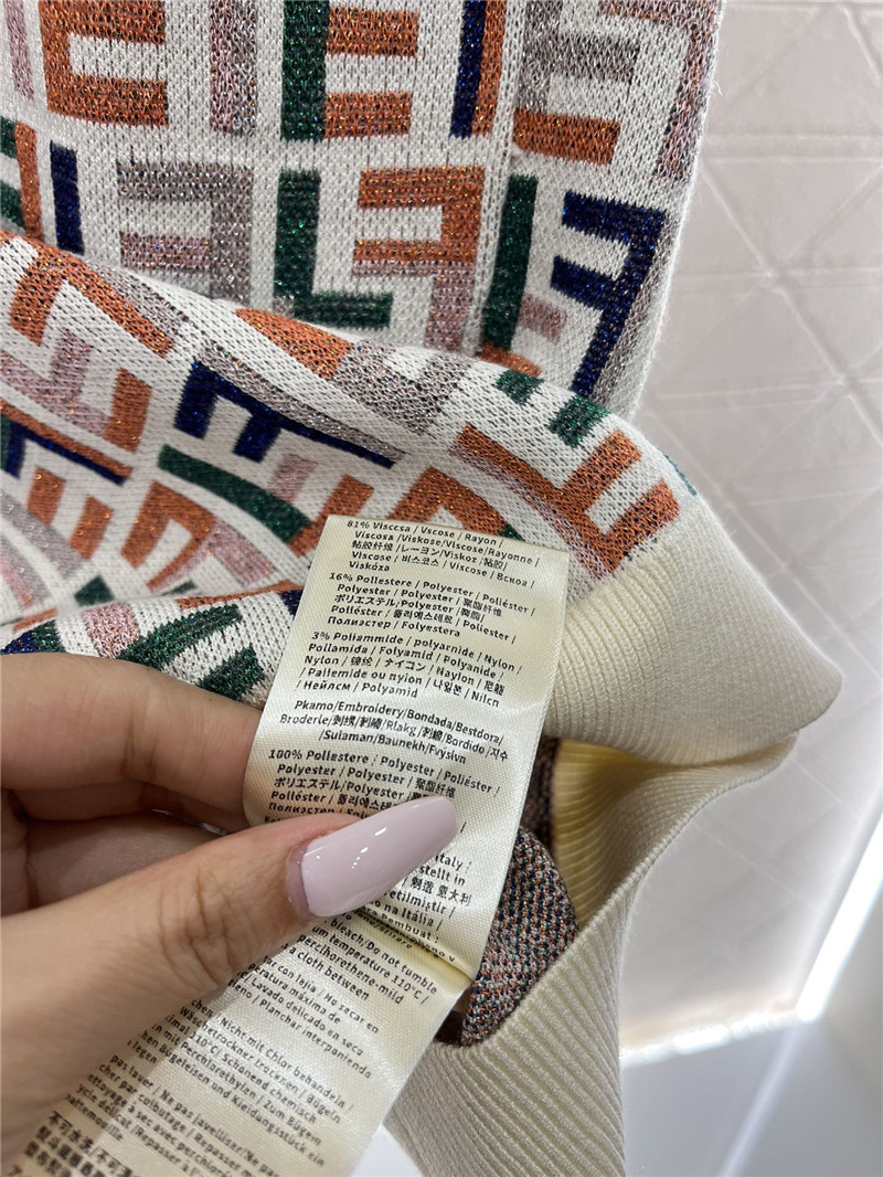 F**di short sleeve jacquard dress replica d&g clothing