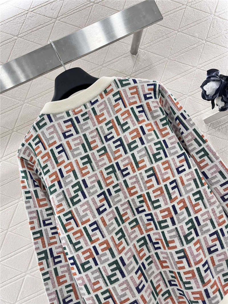 F**di jacquard knitted v-neck cardigan replica clothing