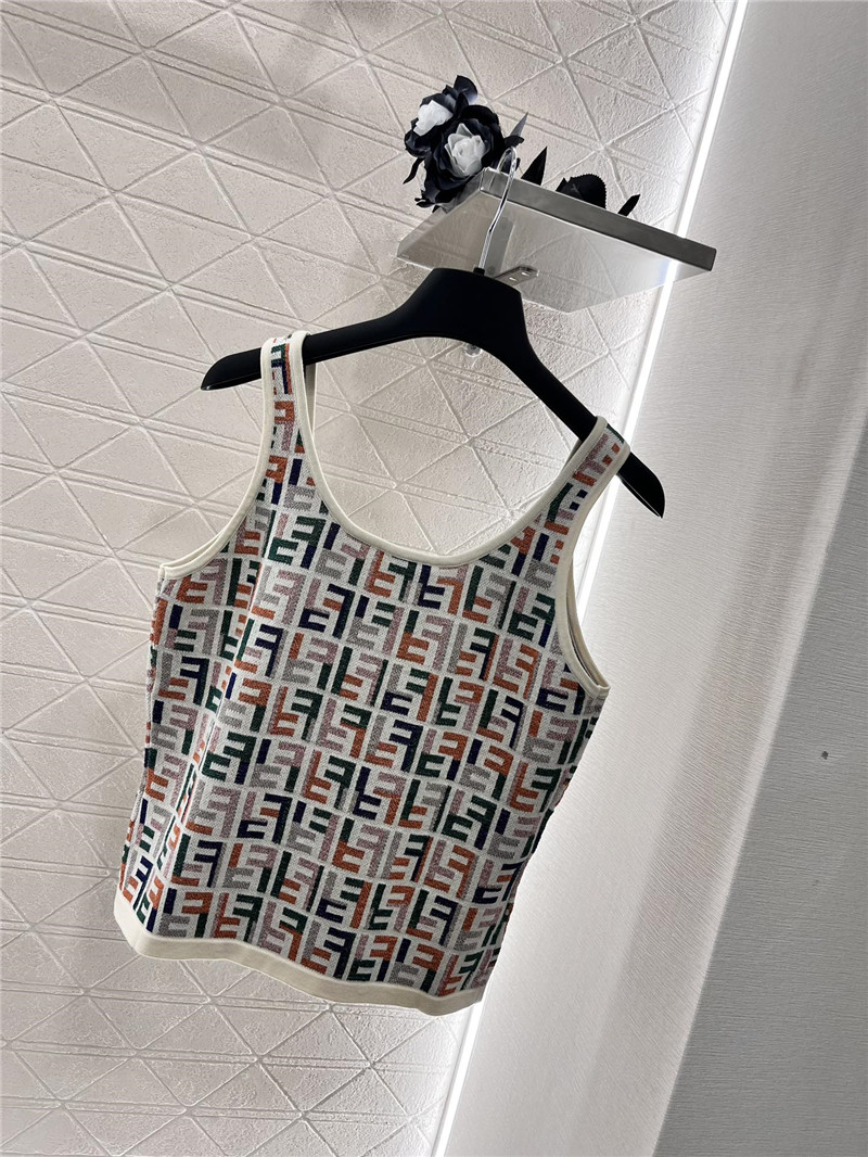 F**di jacquard knit vest replica d&g clothing