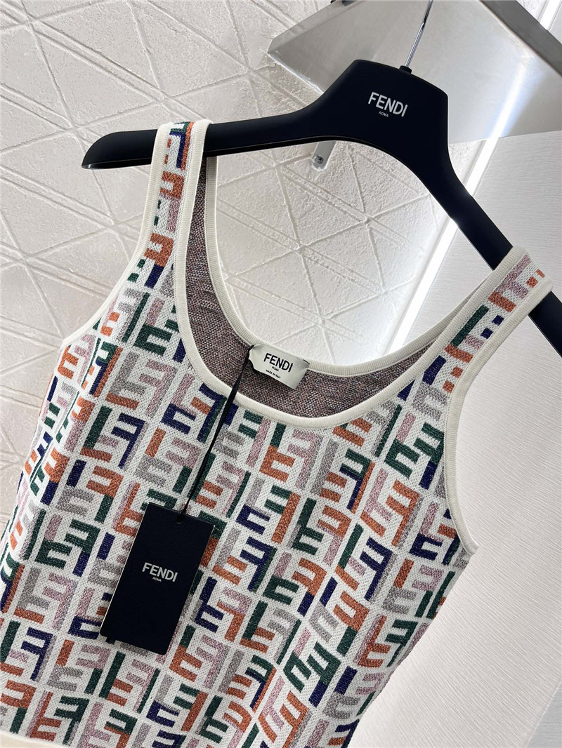 F**di jacquard knit vest replica d&g clothing