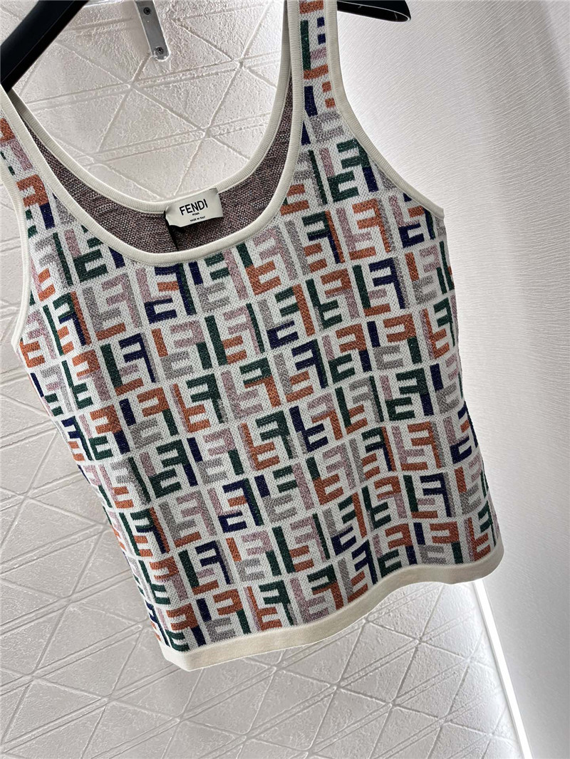 F**di jacquard knit vest replica d&g clothing