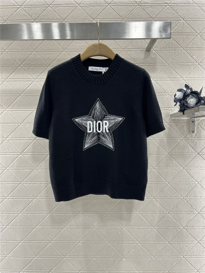 Dior DiorAlps Short-Sleeved Wool Top Black