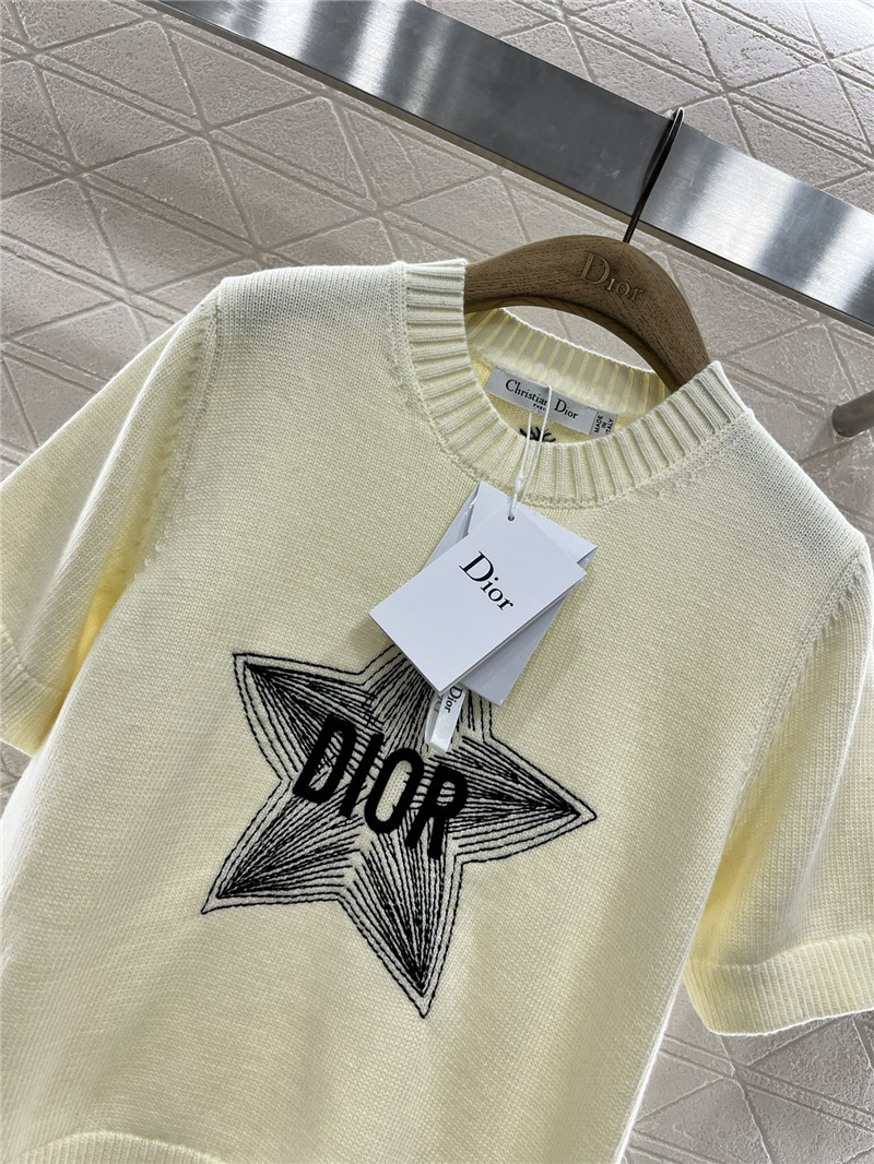 D10r D10ralps short-sleeved wool top ivory