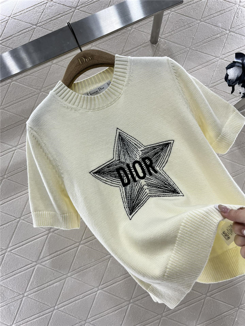 D10r D10ralps short-sleeved wool top ivory