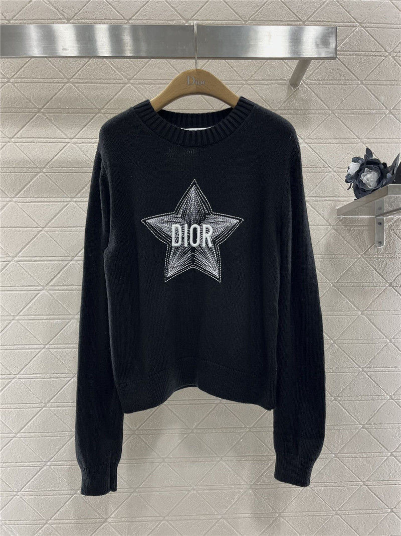 Dior DiorAlps Embroidery Wool Sweater Black