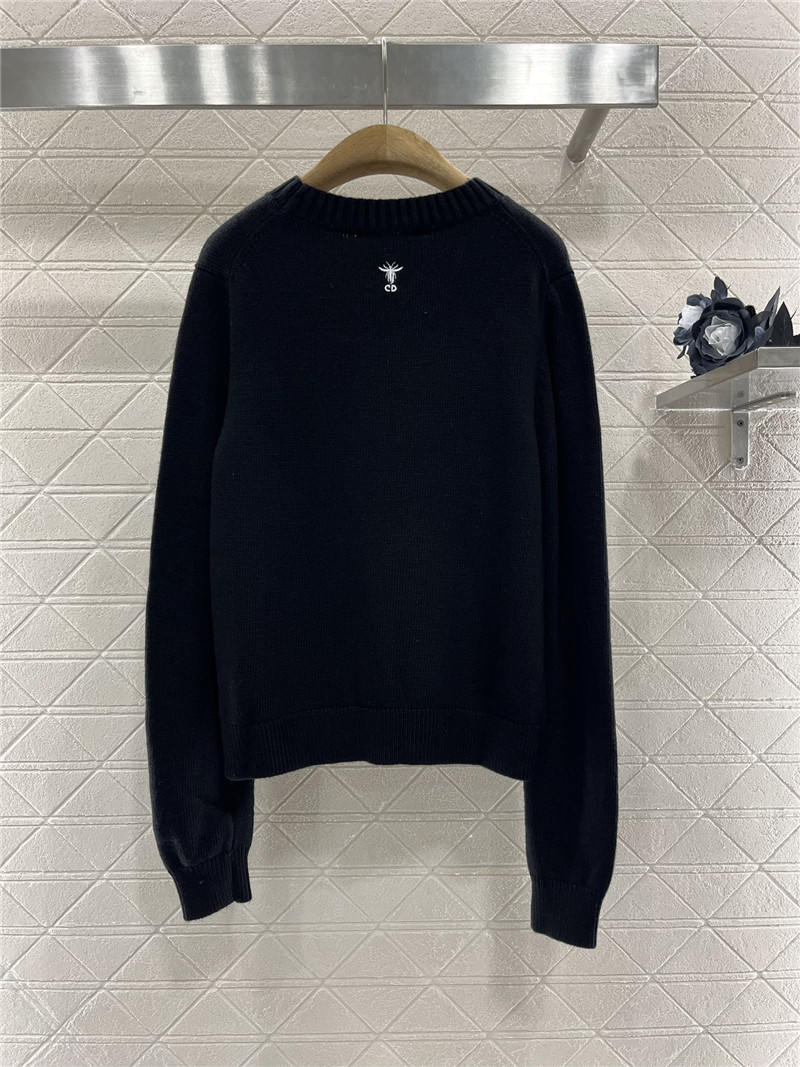 Dior DiorAlps Embroidery Wool Sweater Black