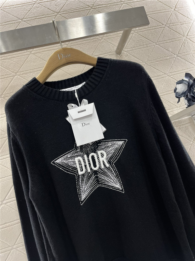 Dior DiorAlps Embroidery Wool Sweater Black