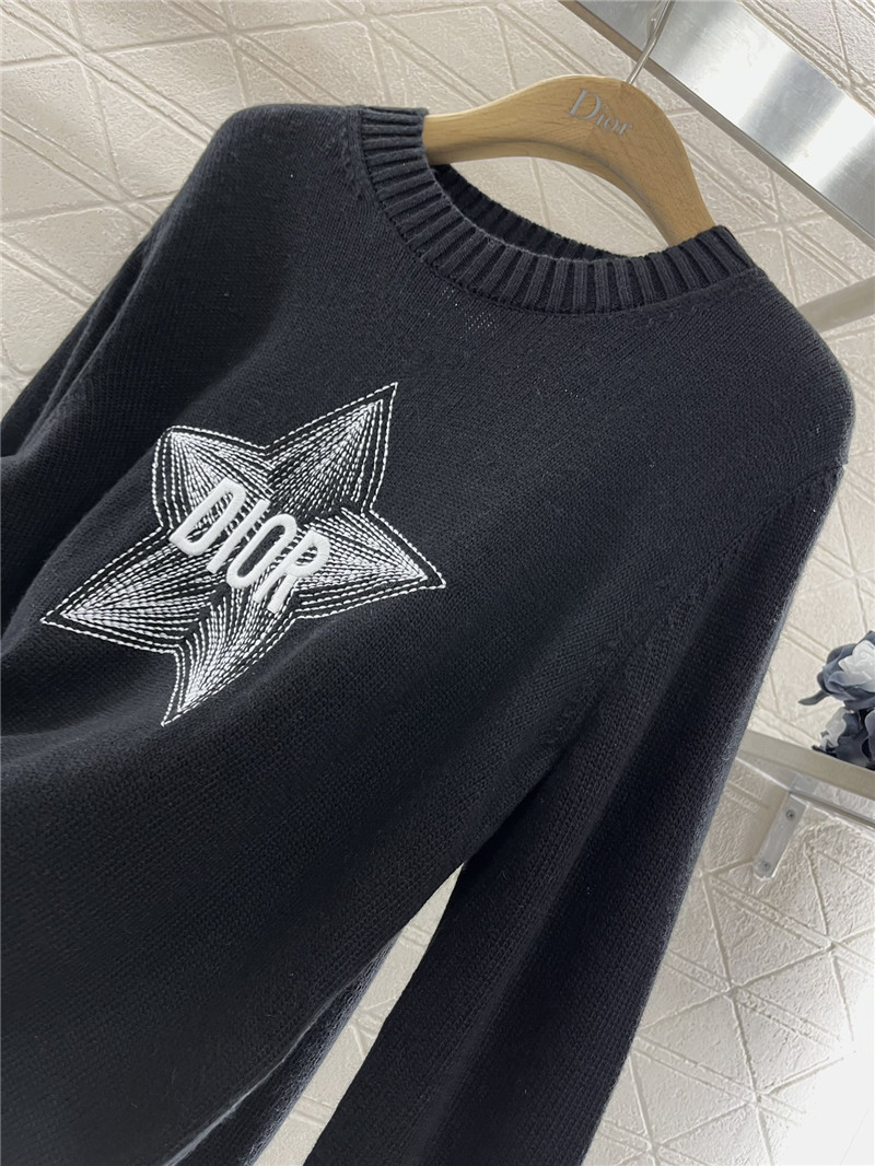 Dior DiorAlps Embroidery Wool Sweater Black