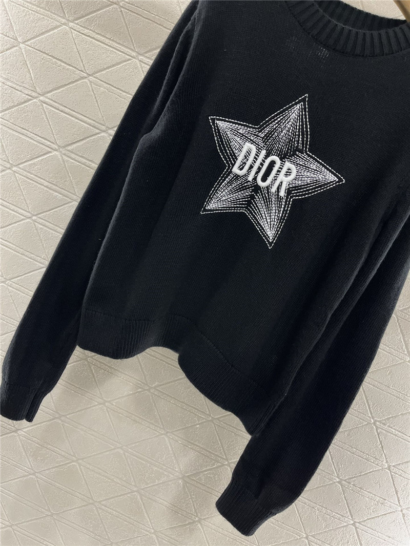 Dior DiorAlps Embroidery Wool Sweater Black
