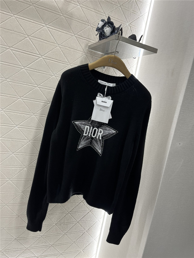 Dior DiorAlps Embroidery Wool Sweater Black