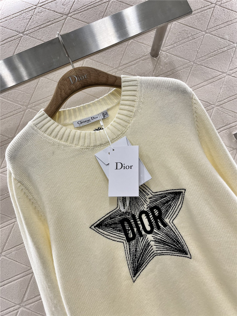 Dior DiorAlps Embroidery Wool Sweater Ivory