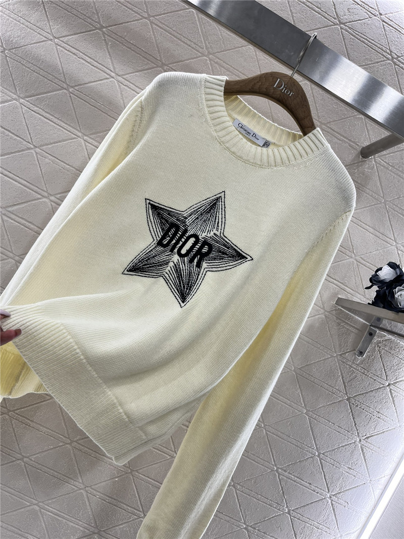 Dior DiorAlps Embroidery Wool Sweater Ivory