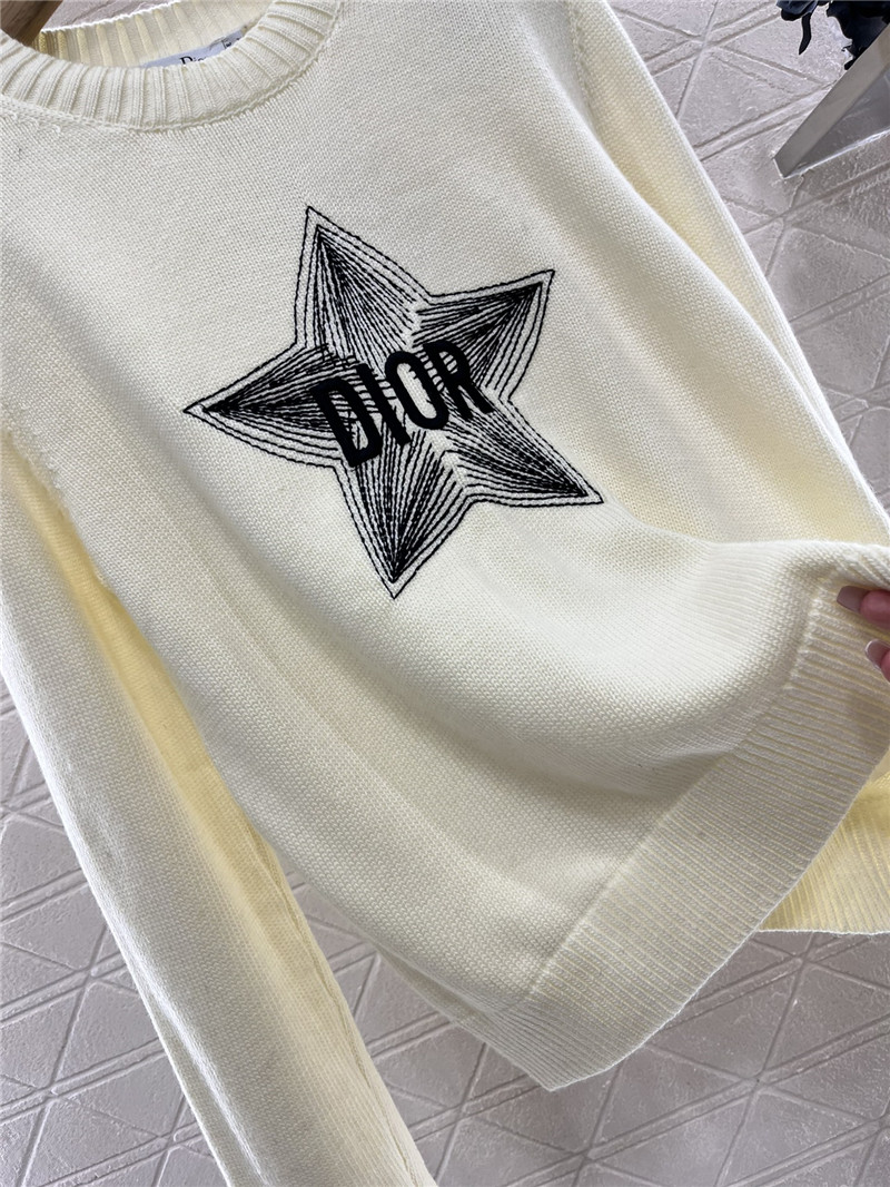 Dior DiorAlps Embroidery Wool Sweater Ivory