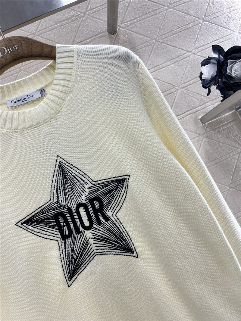 Dior DiorAlps Embroidery Wool Sweater Ivory