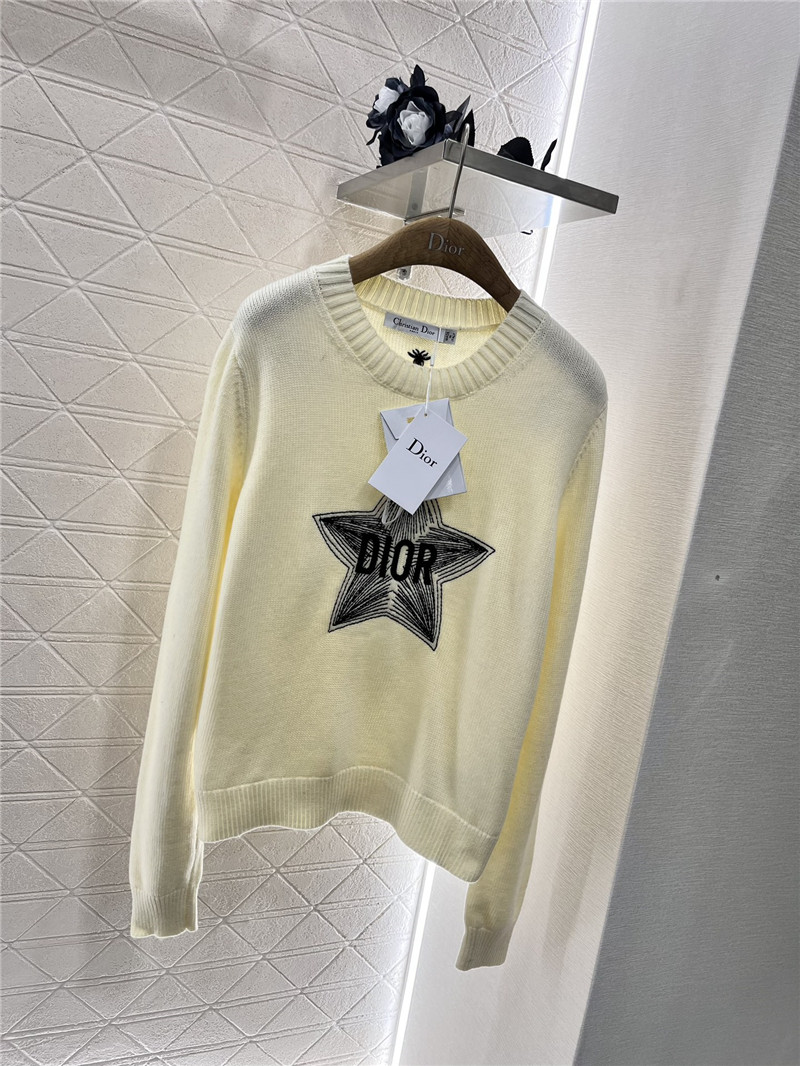 Dior DiorAlps Embroidery Wool Sweater Ivory