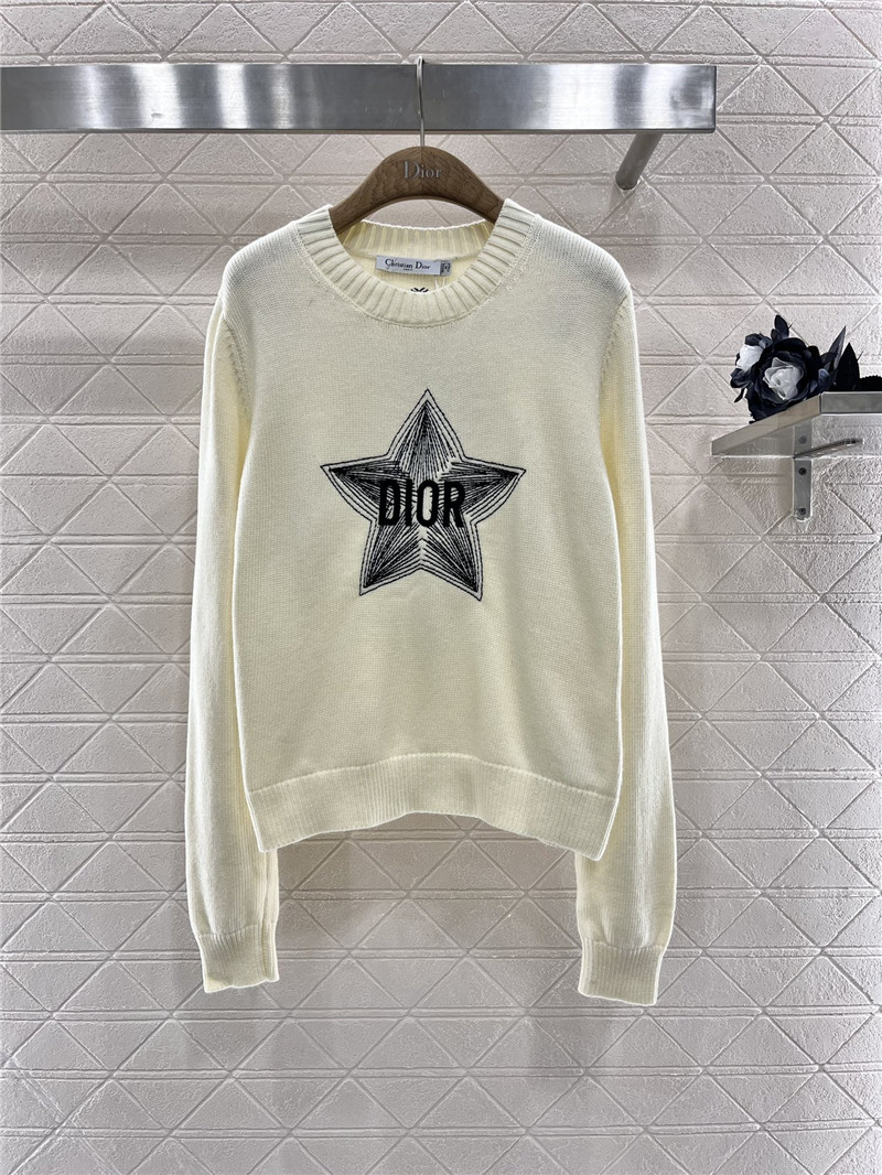 Dior DiorAlps Embroidery Wool Sweater Ivory