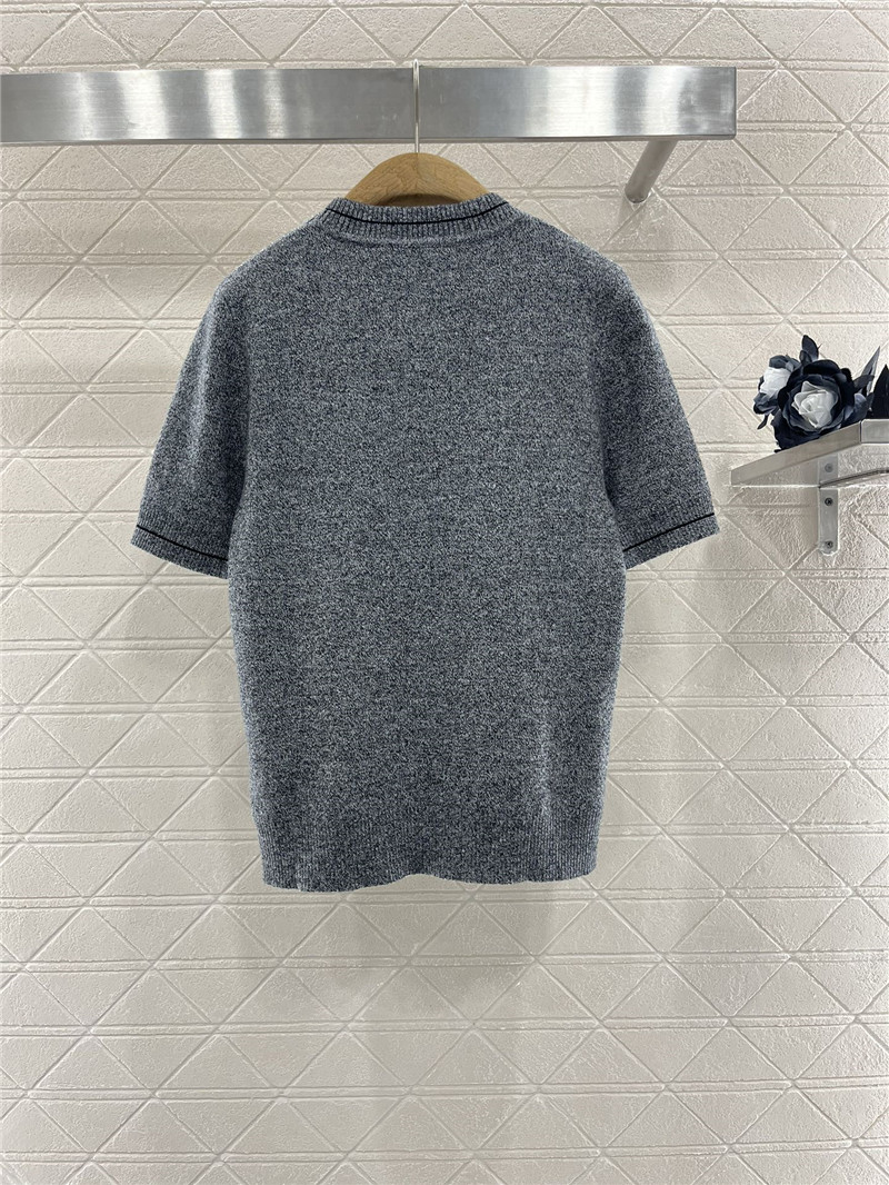 D10r D10riviera short-sleeved sweater in grey