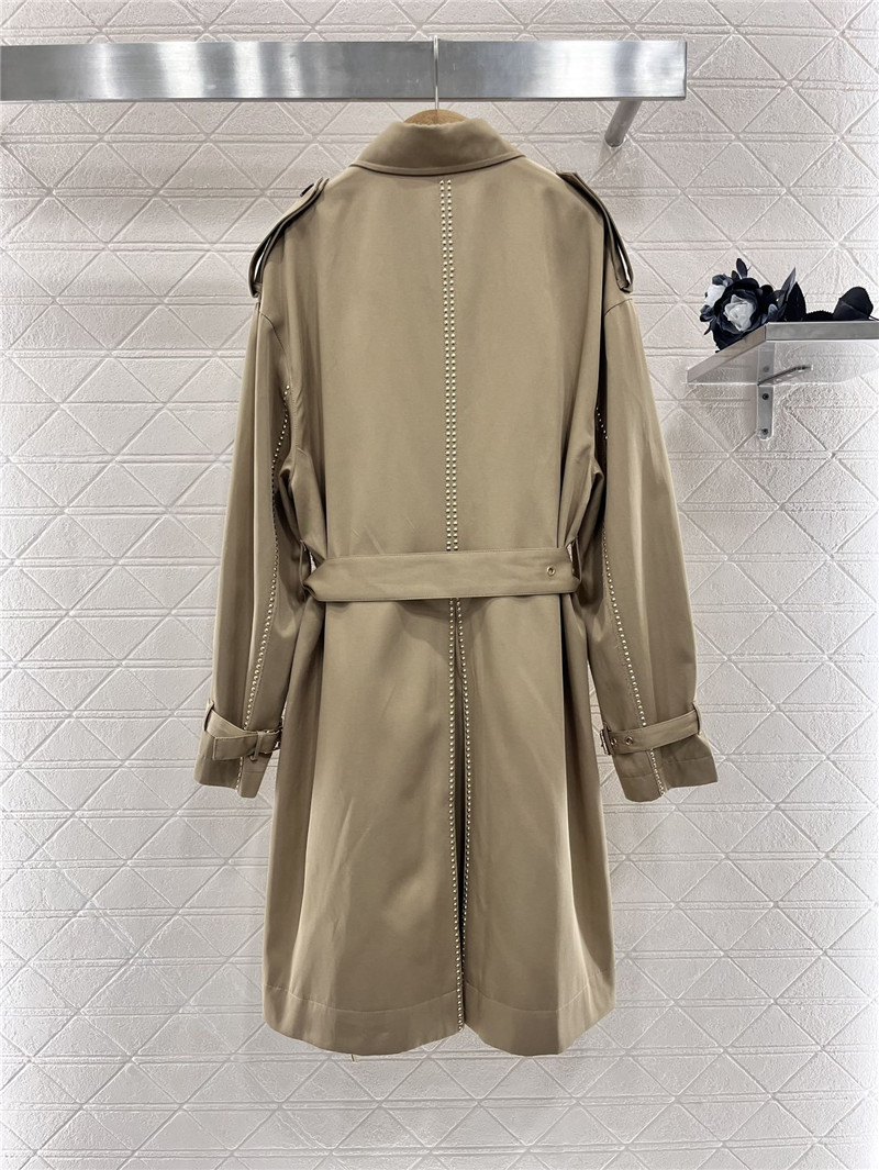 D10r ironed rivet belt trench coat replicas clothes