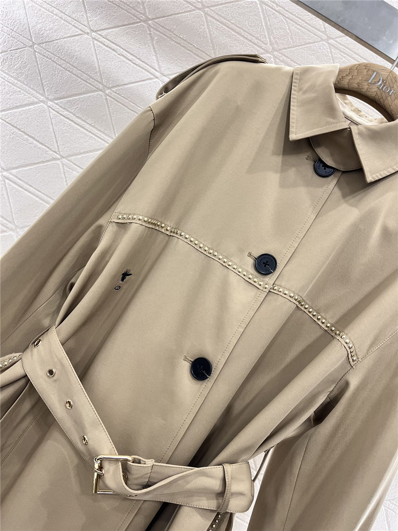 D10r ironed rivet belt trench coat replicas clothes