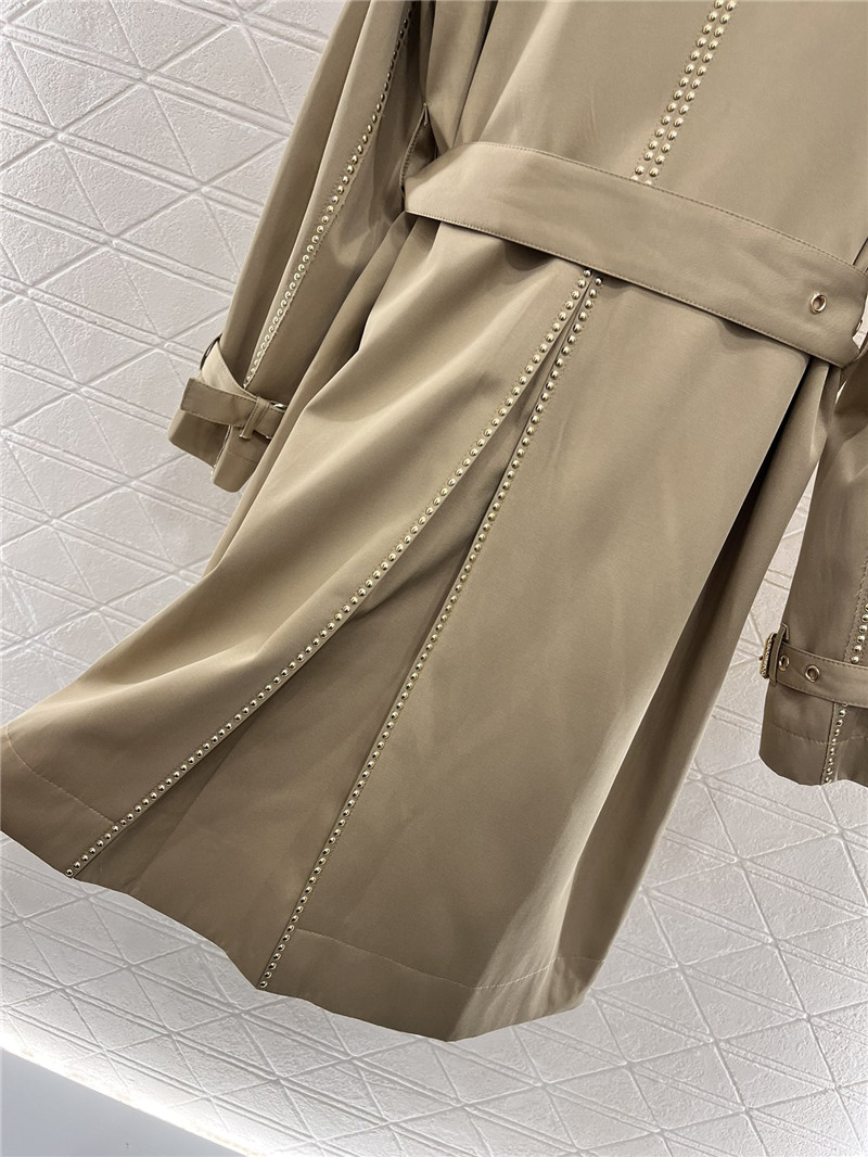 D10r ironed rivet belt trench coat replicas clothes