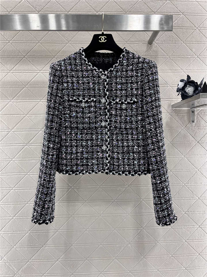 Chanel woven short coat replica clothing sites