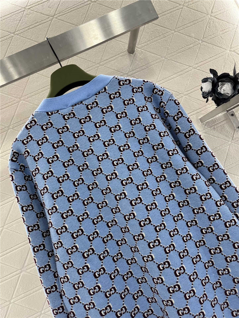 Gvc*1 gg shadow jacquard cardigan blue/multi