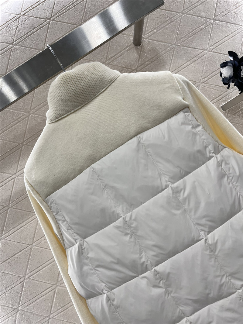 Moncler splicing cashmere down jacket replica clothing sites
