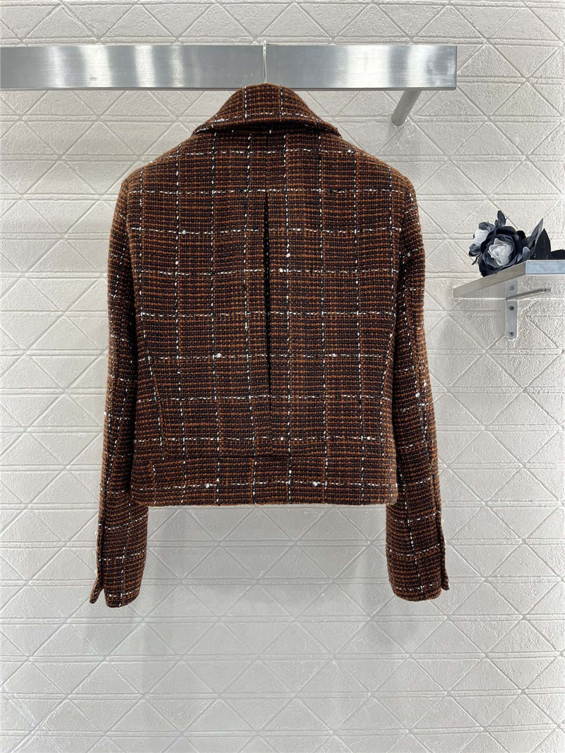 Chanel lapel double-breasted woven coat replicas clothes