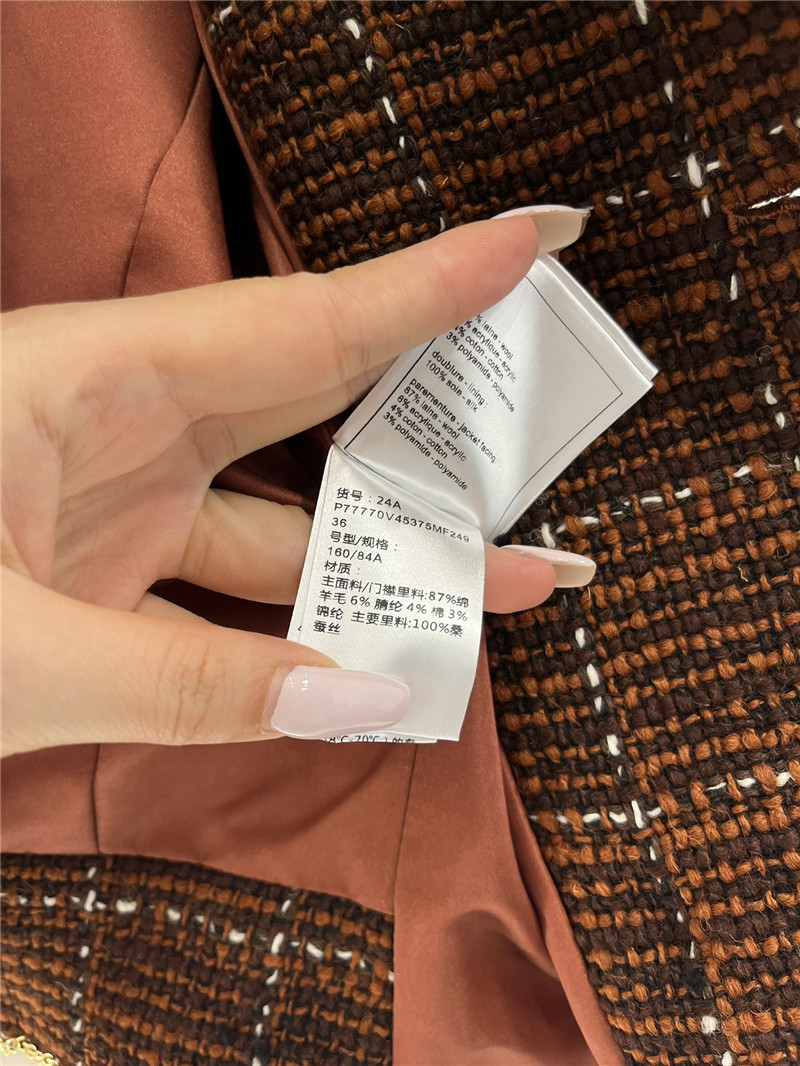 Chanel lapel double-breasted woven coat replicas clothes