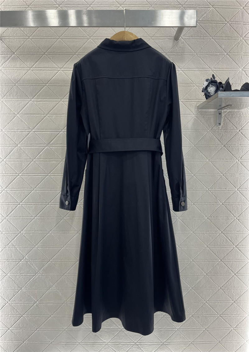 dior long sleeve belt shirt dress replica d&g clothing