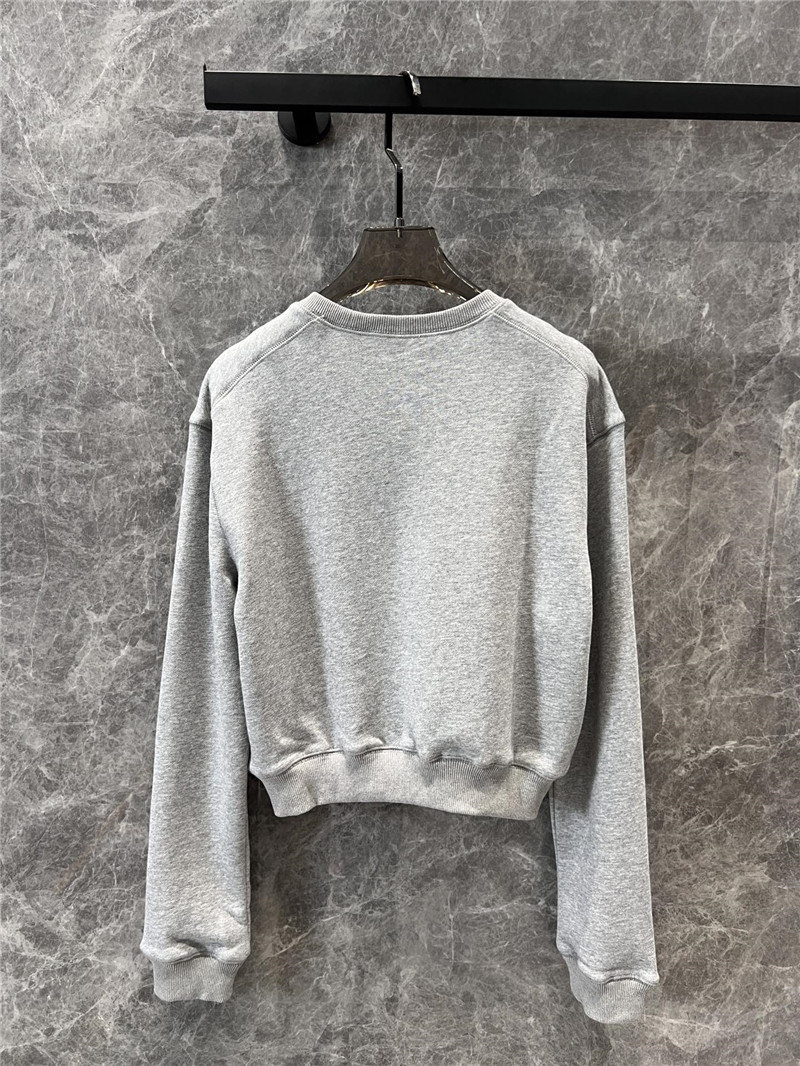 M1um1u round neck sweatshirt + short skirt set replica clothes