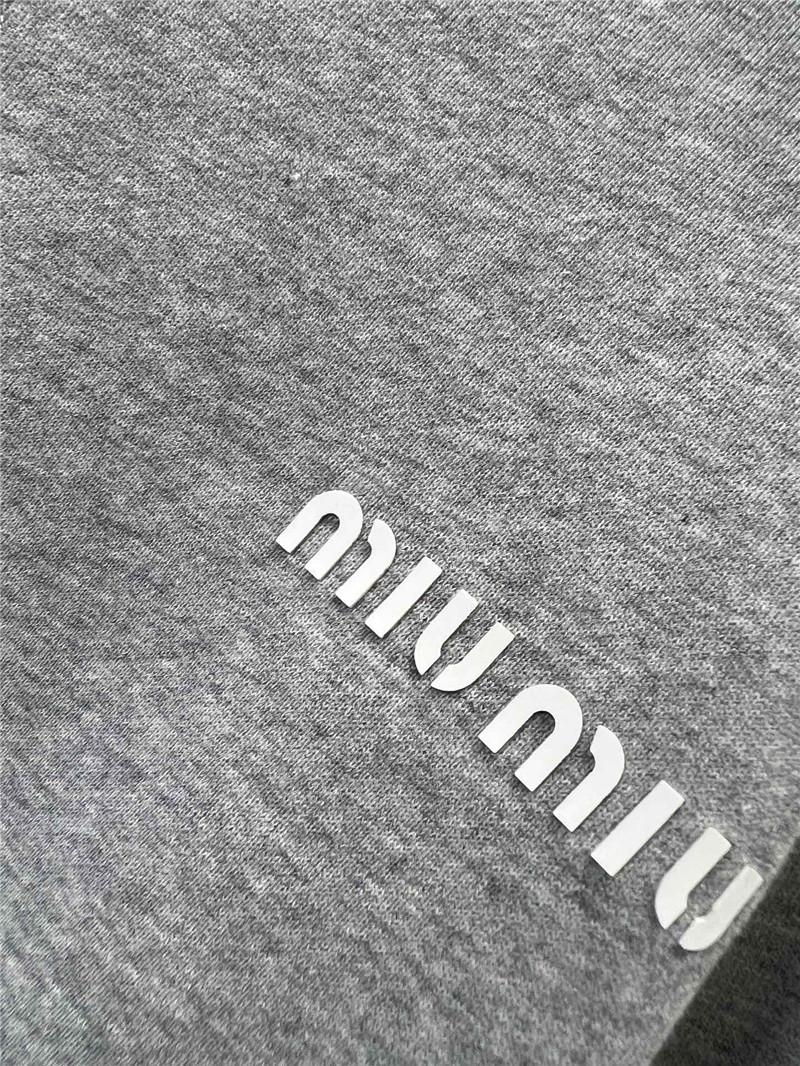 M1um1u round neck sweatshirt + short skirt set replica clothes