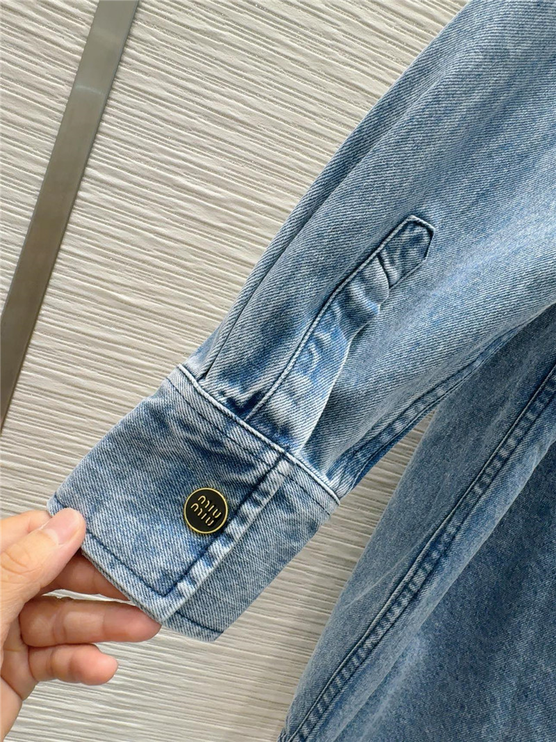 M1um1u denim jacket replica clothing sites