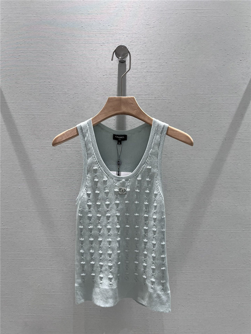 Chanel crochet knitted vest replica d&g clothing