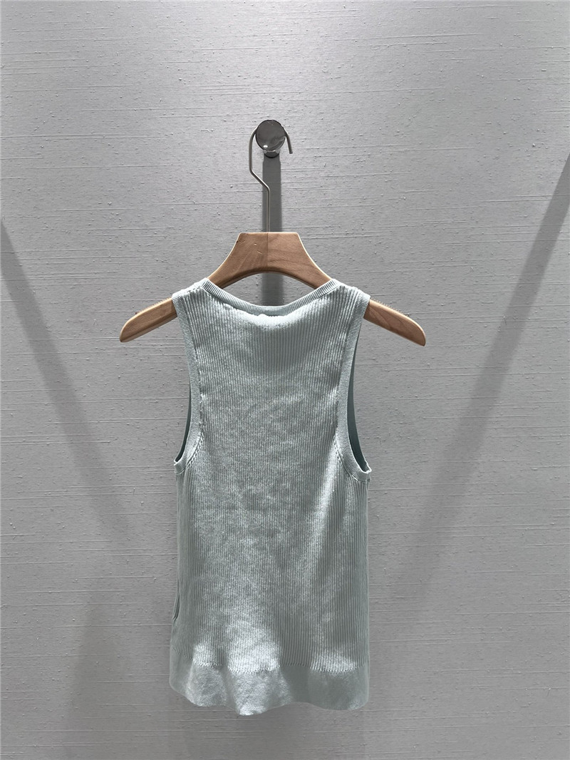 Ch**el crochet knitted vest replica d&g clothing