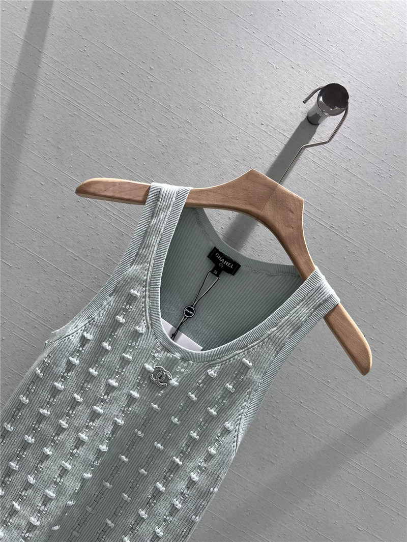 Ch**el crochet knitted vest replica d&g clothing