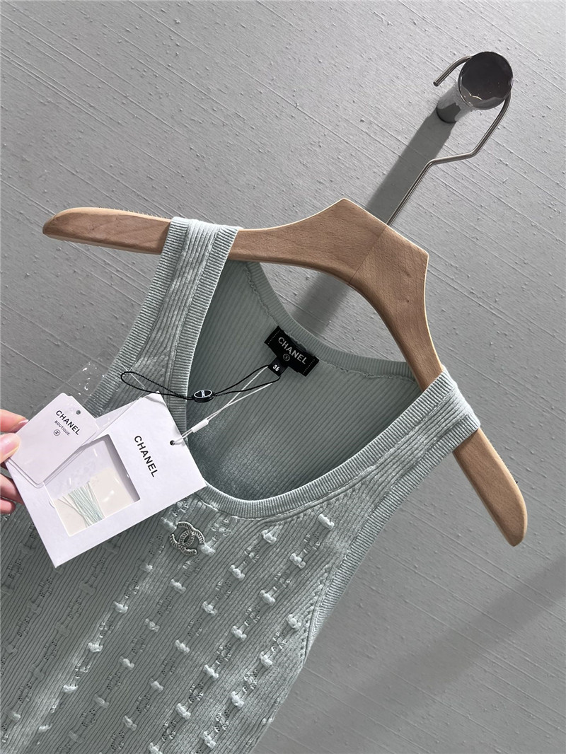 Ch**el crochet knitted vest replica d&g clothing