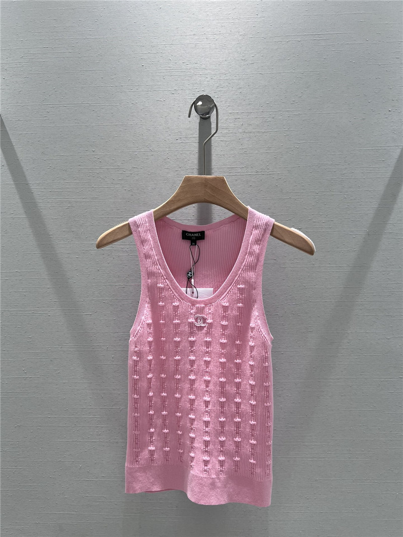 Chanel crochet knitted vest replica d&g clothing